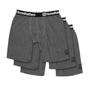 Horsefeathers Boxerky Dynasty Long 3Pack - heather anthracite